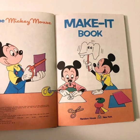 Vtg 1974  Mickey Mouse Make It Book Disneys Wonderful World of Reading Book - Picture 9 of 16